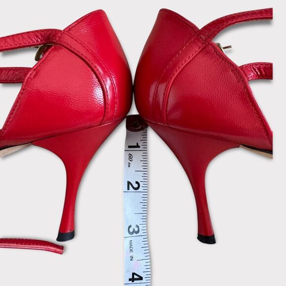 Tangolera Argentine Tango Red Vero Cuoio Italian Leather Strappy Heels- Size 6.5 - Picture 11 of 11